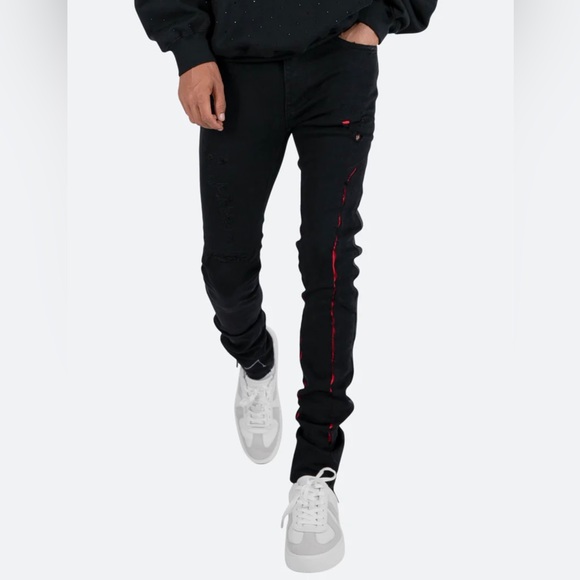 Mens MNML X412 LAVA SKINNY DENIM - Picture 1 of 11